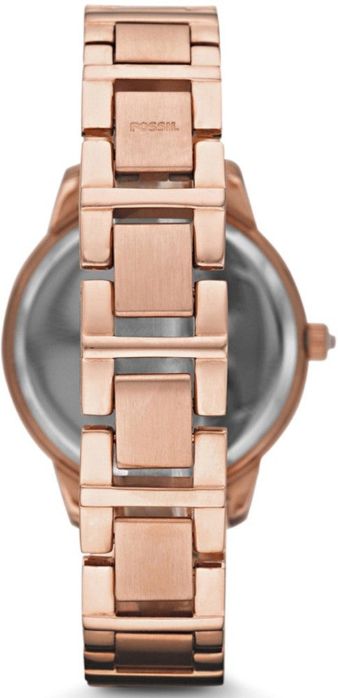 Fossil Jesse Crystal Rose Gold Dial Rose Gold Steel Strap Watch for Women - ES3020 Buy Now By Fossil