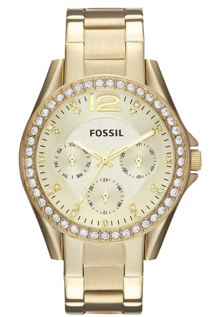 Fossil Riley Gold Dial Gold Steel Strap Watch for Women - ES3203 Buy Now By Fossil