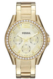 Fossil Riley Gold Dial Gold Steel Strap Watch for Women - ES3203 Buy Now By Fossil