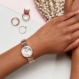 Fossil Virginia White Dial Rose Gold Steel Strap Watch for Women - ES3284 Buy Now By Fossil