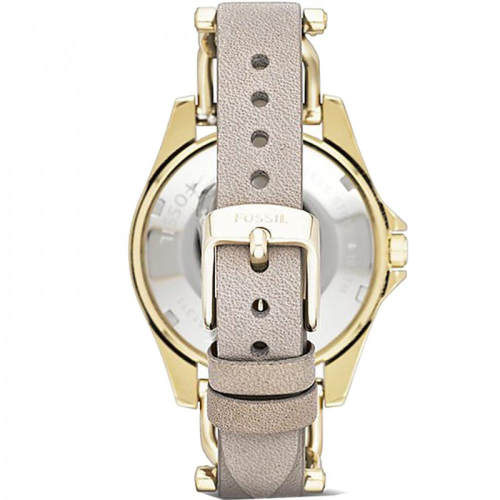 Fossil Riley White Dial Beige Leather Strap Watch for Women - ES3465 Buy Now By Fossil