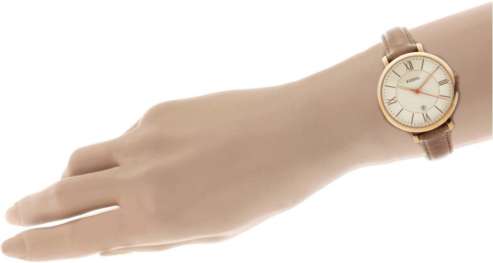 Fossil Jacqueline White Dial Brown Leather Strap Watch for Women - ES3487 Buy Now By Fossil