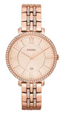 Fossil Jacqueline Rose Gold Dial Rose Gold Steel Strap Watch for Women - ES3546 Buy Now By Fossil