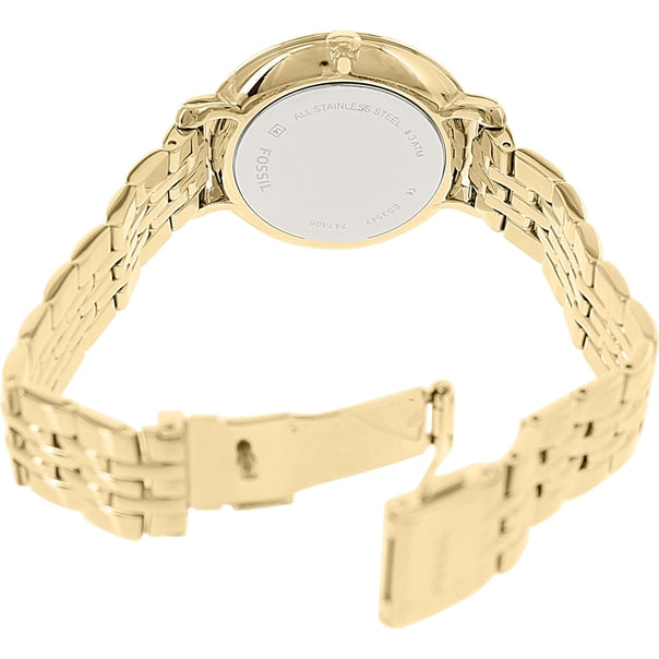 Fossil Jacqueline Gold Dial Gold Steel Strap Watch for Women - ES3547 Buy Now By Fossil