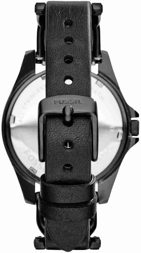 Fossil Riley Black Dial Black Leather Strap Watch for Women - ES3696 Buy Now By Fossil