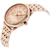 Fossil Tailor Rose Gold Dial Rose Gold Stainless Steel Strap Watch for Women - ES3713 Buy Now By Fossil