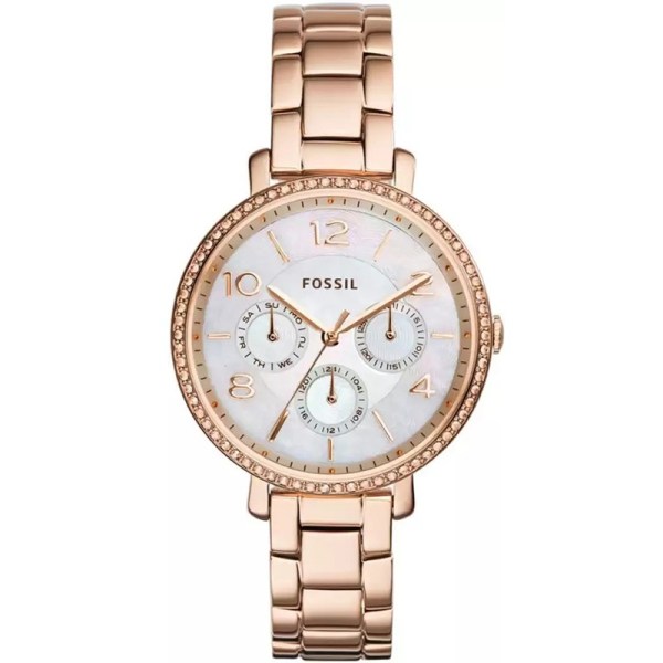 Fossil Jacqueline Multi Function Mother of Pearl Dial Rose Gold Steel Strap Watch for Women - ES3757 Buy Now By Fossil