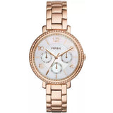 Fossil Jacqueline Multi Function Mother of Pearl Dial Rose Gold Steel Strap Watch for Women - ES3757 Buy Now By Fossil