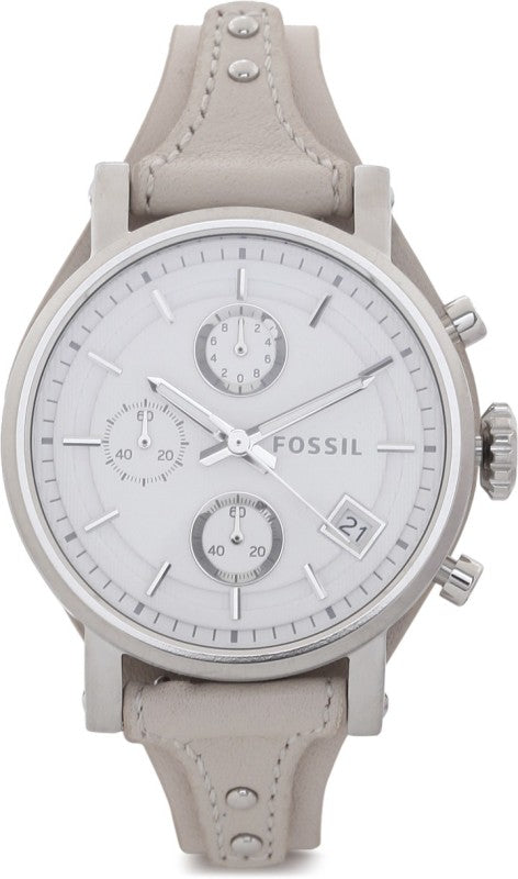 Fossil Boyfriend White Dial Beige Leather Strap Watch for Women - ES3811 Buy Now By Fossil
