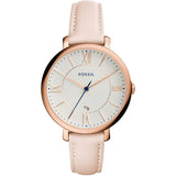 Fossil Jacqueline White Dial Pink Leather Strap Watch for Women - ES3988 Buy Now By Fossil