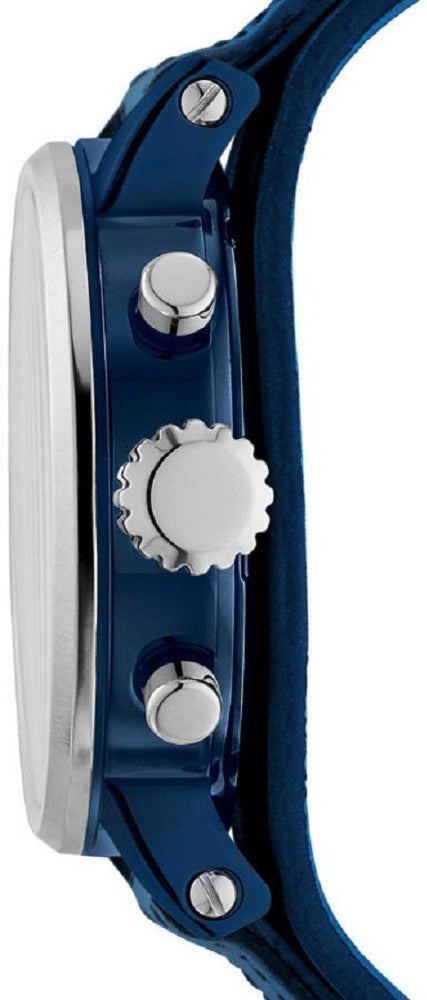 Fossil Boyfriend Sport Chronograph Blue Dial Blue Leather Strap Watch for Women - ES4113 Buy Now By Fossil