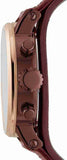 Fossil Original Boyfriend Sport Chronograph Maroon Dial Maroon Leather Strap Watch for Women - ES4114 Buy Now By Fossil