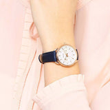 Fossil Tailor White Dial Blue Leather Strap Watch for Women - ES4260 Buy Now By Fossil
