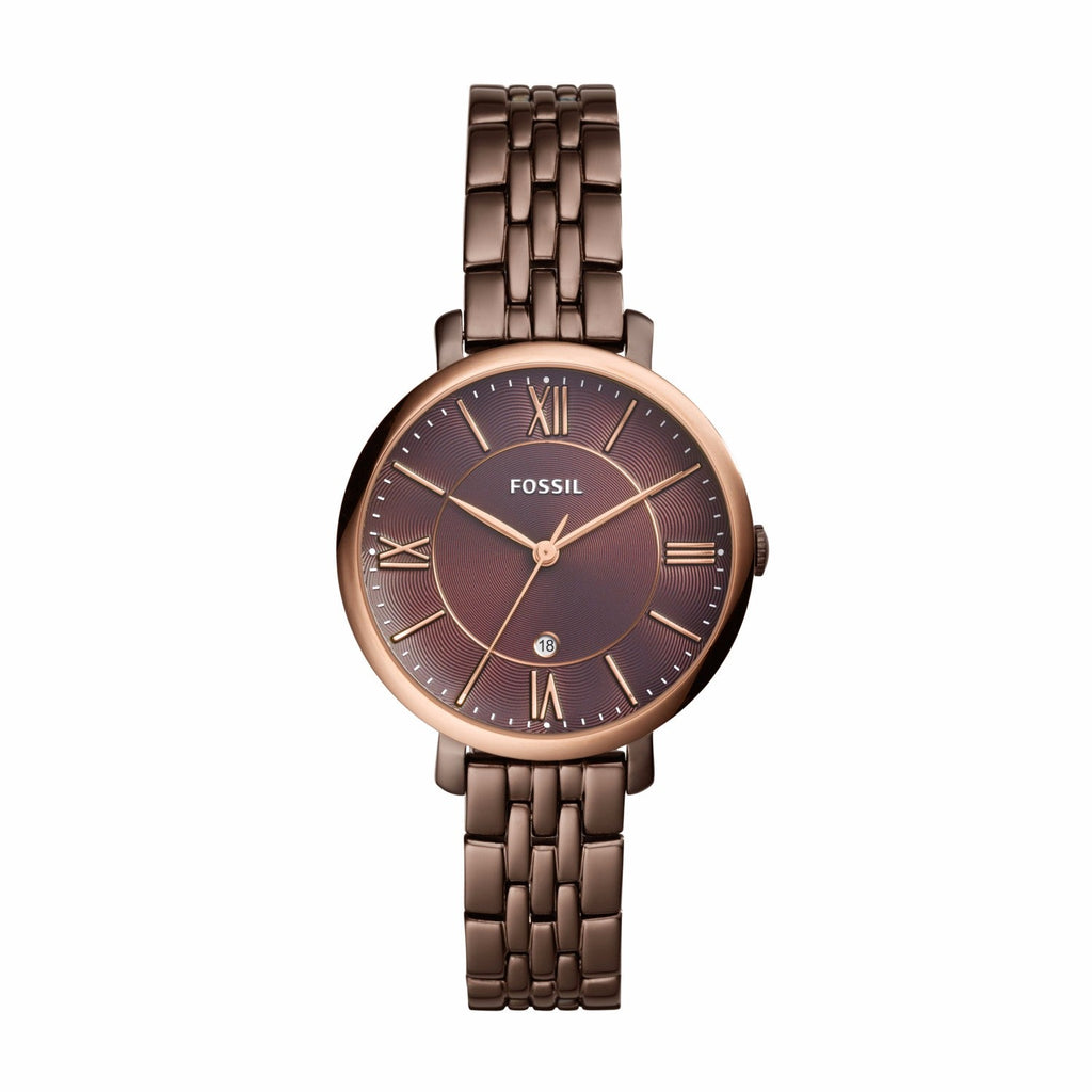 Fossil Jacqueline Brown Dial Brown Steel Strap Watch for Women - ES4275 Buy Now By Fossil