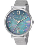 Fossil Jacqueline Mother of Pearl Blue Dial Silver Mesh Strap Watch for Women - ES4322 Buy Now By Fossil