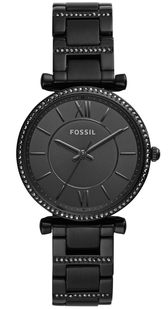 Fossil Carlie Black Dial Black Steel Strap Watch for Women - ES4488 Buy Now By Fossil