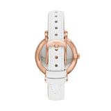 Fossil Jacqueline Quartz Mother of Pearl White Dial White Leather Strap Watch for Women - ES4579 Buy Now By Fossil