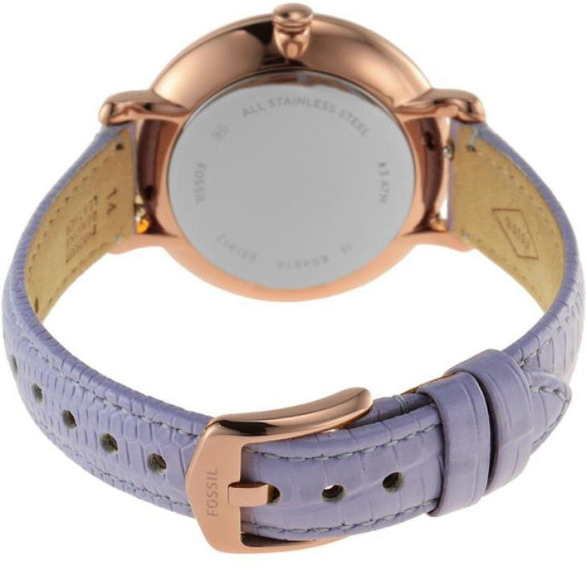 Fossil Jacqueline Purple Dial Purple Leather Strap Watch for Women - ES4814 Buy Now By Fossil