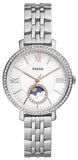 Fossil Jacqueline Multifunction Moonphase White Dial Silver Steel Strap Watch for Women - ES5164 Buy Now By Fossil