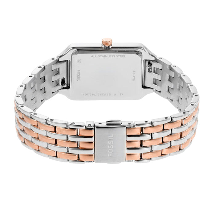 Fossil Raquel Three Hand White Dial Two Tone Steel Strap Watch For Women - ES5222 Buy Now By Fossil