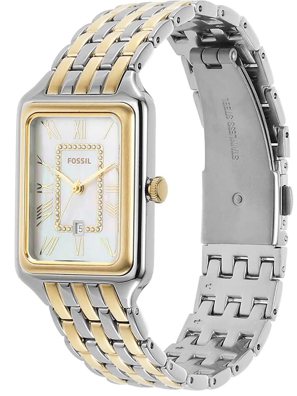 Fossil Raquel Three Hand Mother of Pearl Dial Two Tone Steel Strap Watch For Women - ES5305 Buy Now By Fossil
