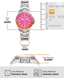 Fossil Blue Dive Analog Pink Dial Silver Steel Strap Watch For Women - ES5351 Buy Now By Fossil