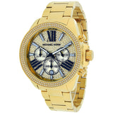 Michael Kors Wren Chronograph Crystal Pave Gold Dial Gold Steel Strap Watch for Women - MK6095 Buy Now By Michael Kors