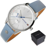 Tommy Hilfiger Brooke Silver Dial Blue Leather Strap Watch for Women - 1782023 Buy Now By Tommy Hilfiger