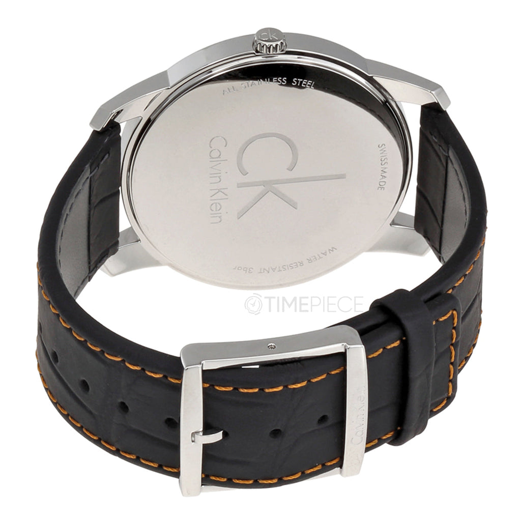 Calvin Klein City Black Dial Black Leather Strap Watch for Men - K2G211C1 Buy Now By Calvin Klein