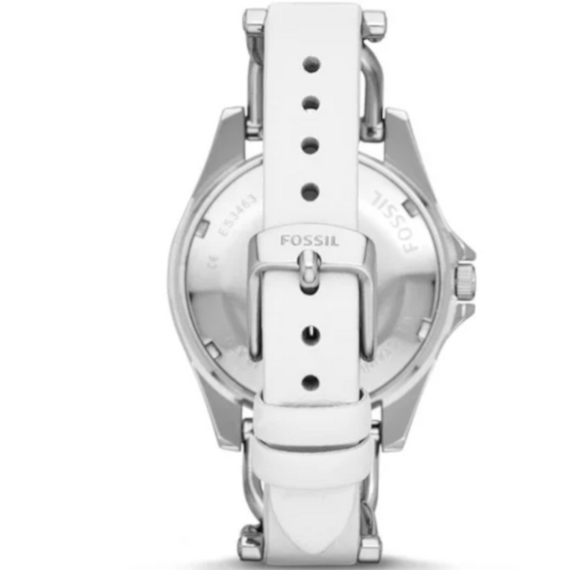 Fossil Riley White Dial White Leather Strap Watch for Women - ES3463 Buy Now By Fossil