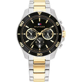 Tommy Hilfiger Jordon Chronograph Black Dial Two Tone Steel Strap Watch For Men - 1792095 Buy Now By Tommy Hilfiger
