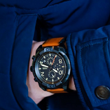 Fossil Bronson Black Dial Brown Leather Strap Watch for Men - FS5714 Buy Now By Fossil