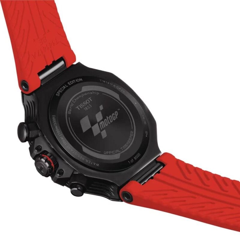 Tissot T Race Chronograph Black Dial Red Rubber Strap Watch For Men - T141.417.37.057.01 Buy Now By Tissot