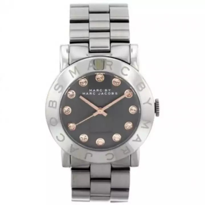 Marc Jacobs Rock Crystal Grey Dial Grey Steel Strap Watch for Women - MBM8596 Buy Now By Marc Jacobs