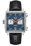 Tag Heuer Monaco Automatic Chronograph Blue Dial Black Leather Strap Watch for Men - CAW211P.FC6356 Buy Now By Tag Heuer