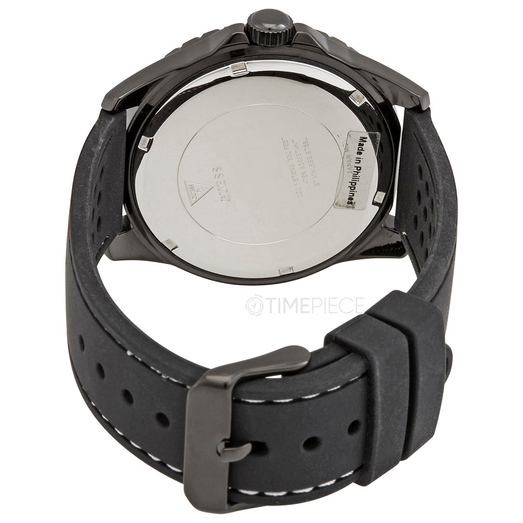 Guess Odyssey Quartz Black Dial Black Silicone Strap Watch For Men - W1108G3 Buy Now By Guess