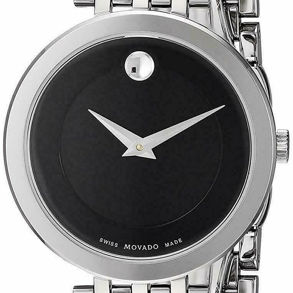 Movado Esperanza 28mm Black Dial Silver Steel Strap Watch For Women - 0607051 Buy Now By Movado