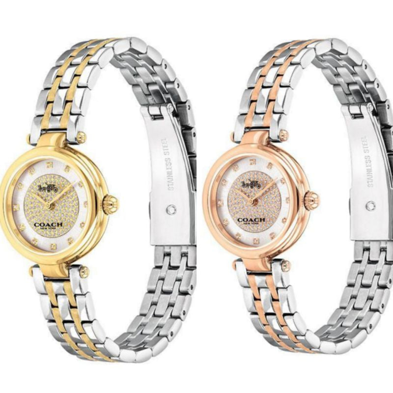 Coach Park Silver Dial Two Tone Steel Strap Watch for Women - 14503643 Buy Now By Coach