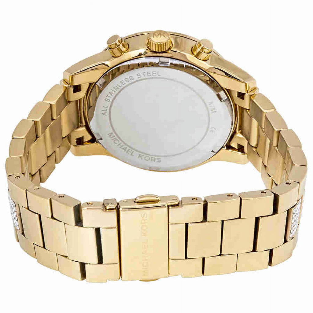 Michael Kors Ritz Chronograph Gold Dial Gold Steel Strap Watch For Women - MK6484 Buy Now By Michael Kors