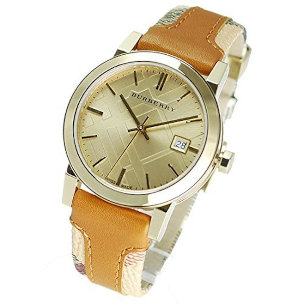 Burberry The City Gold Dial Brown Leather Strap Watch for Women - BU9133 Buy Now By Burberry