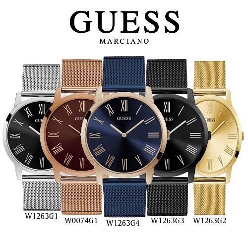 Guess Richmond Gold Dial Gold Mesh Bracelet Watch for Men - W1263G2 Buy Now By Guess
