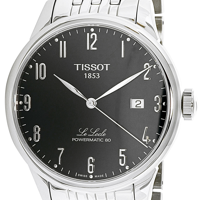 Tissot Le Locle Powermatic 80 Black Dial Silver Steel Strap Watch For Men - T006.407.11.052.00 Buy Now By Tissot