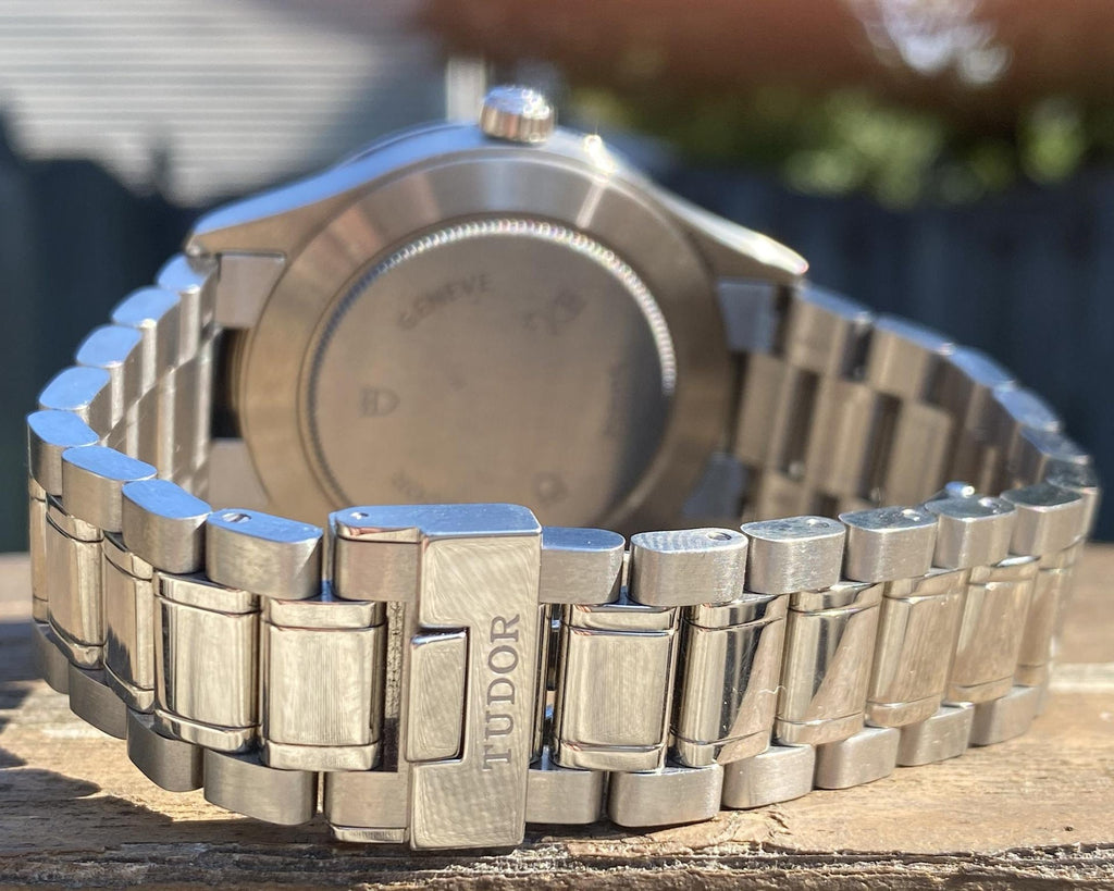 Tudor Style Automatic Burgundy Red Dial Silver Steel Strap Watch for Men - M12710-0015 Buy Now By Tudor