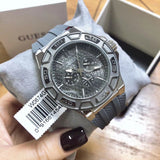 Guess Force Grey Dial Grey Rubber Strap Watch For Men - W0674G8 Buy Now By Guess