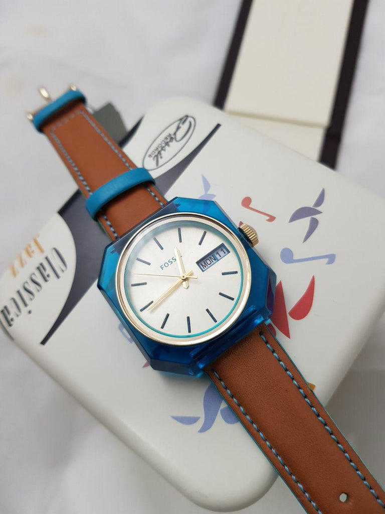 Fossil Candy White Dial Brown Leather Strap Watch for Men - ES3536 Buy Now By Fossil