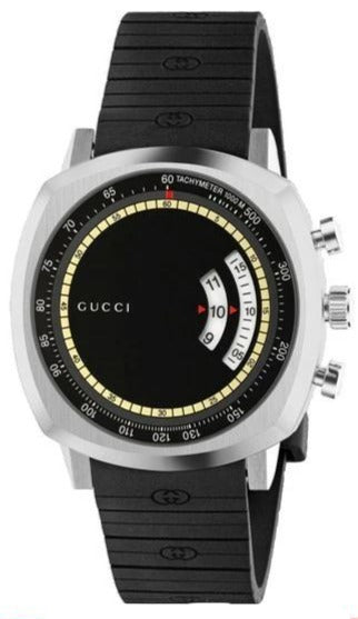 Gucci Grip Chronograph Black Dial Black Rubber Strap Watch For Men - YA157301 Buy Now By Gucci