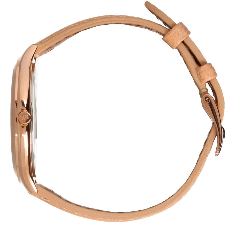 Michael Kors Runway Slim Quartz White Dial Beige Leather Strap Watch For Women - MK2284 Buy Now By Michael Kors