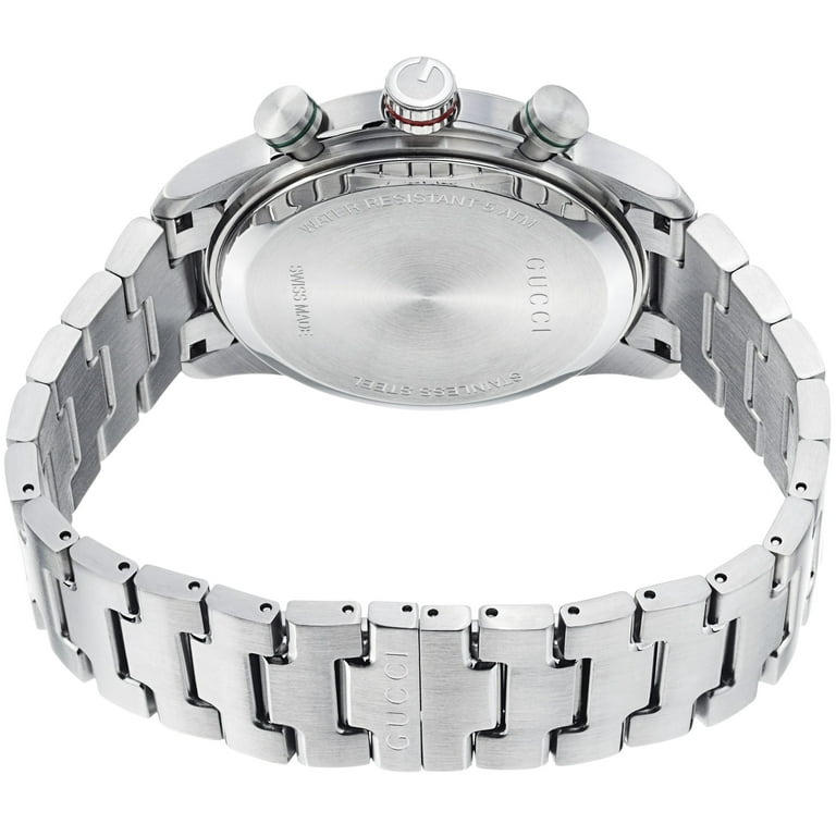 Gucci G Timeless Chronograph Grey Dial Silver Steel Strap Watch For Men - YA126238 Buy Now By Gucci