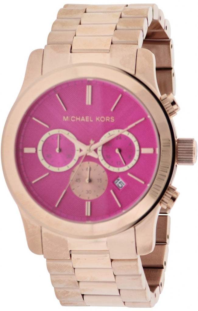 Michael Kors Runway Pink Dial Rose Gold Steel Strap Watch for Women - MK5931 Buy Now By Michael Kors