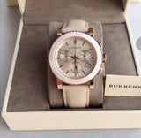 Burberry City Chronograph White Dial White Leather Strap Watch For Women - BU9701 Buy Now By Burberry